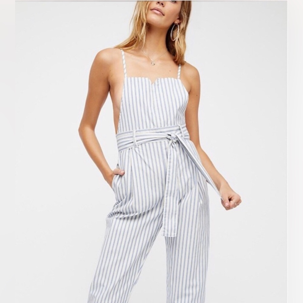 FREE PEOPLE Isabelle Striped Jumpsuit - Picture 3 of 15